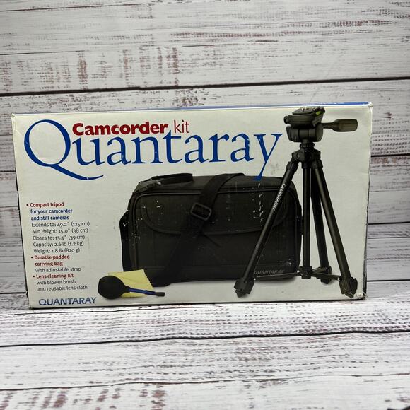 QUANTARAY Camcorder Kit: Bag, Tripod, And Lens Cleaning Kit